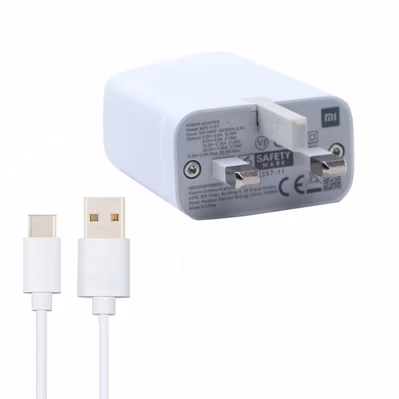 شارژر دیواری شیائومی مدل MDY-11-EY 3A 33V MAX به همراه کابل تبدیل USB-C | کالا مکس