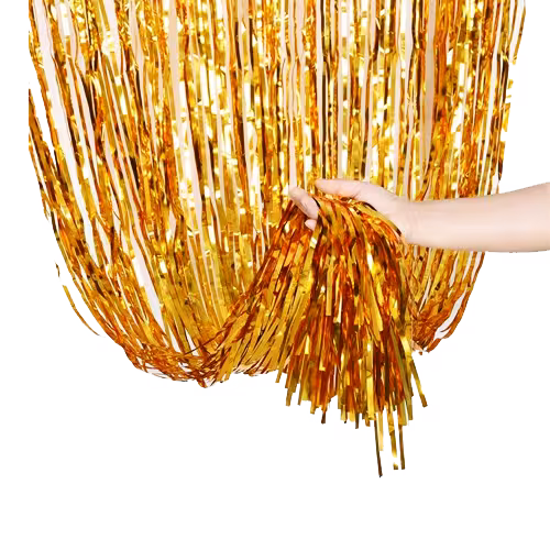 پرده متالایز طلایی