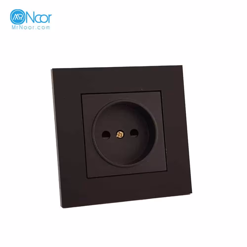 مکانیزم پریز بدون ارت مشکی با مغزی سرامیک پارت الکتریک مدل پارلا 7519/01 - مستر نور