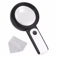 ذره بین 30X قطر 80mm چراغدار 3 رنگ