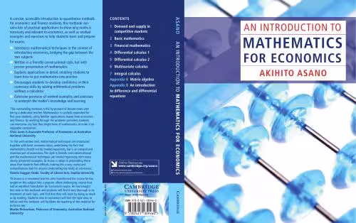 خرید و دانلود نسخه کامل کتاب An introduction to mathematics for economics