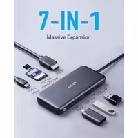 هاب USB-C انکر مدل Premium 7-in-1 A8346 با هفت پورت