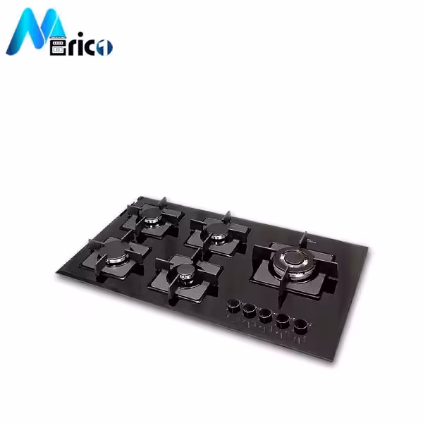 گاز رومیزی اخوان کد GI132s پنج شعله شیشه مشکی