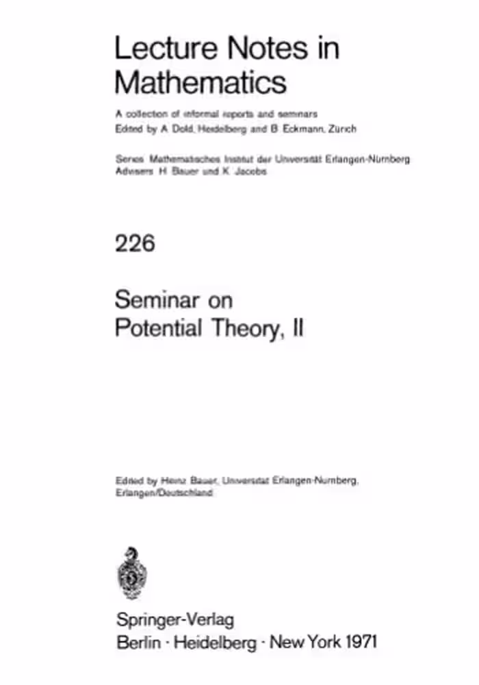 خرید و دانلود نسخه کامل کتاب Seminar on Potential Theory II