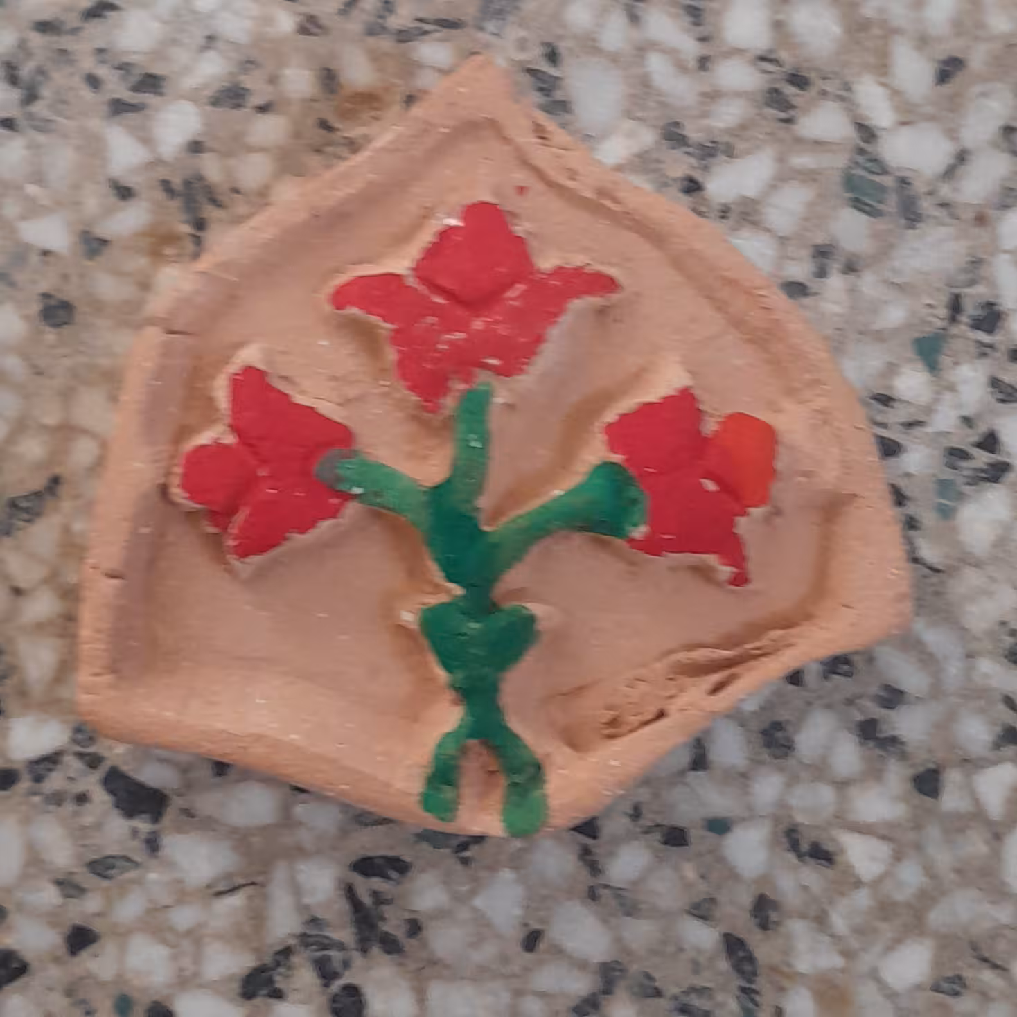 گل لاله سفالی مغناطیسی 