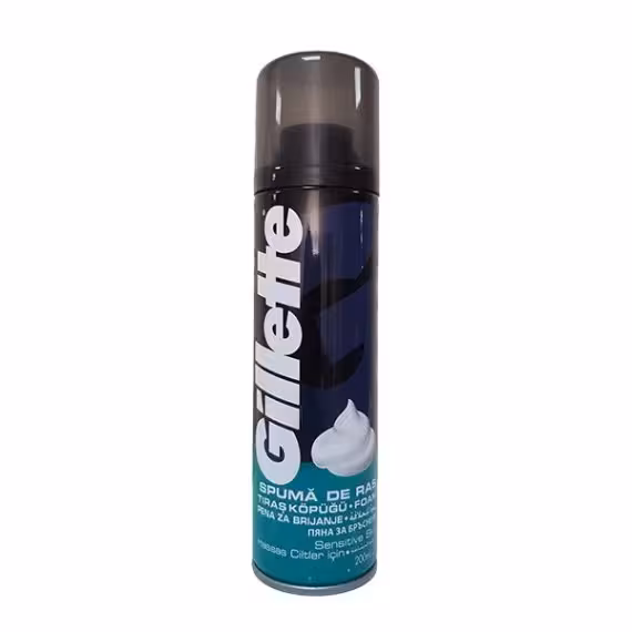 فوم اصلاح ژیلت Gillette مدل Sensitive حجم 200 میلی لیتر