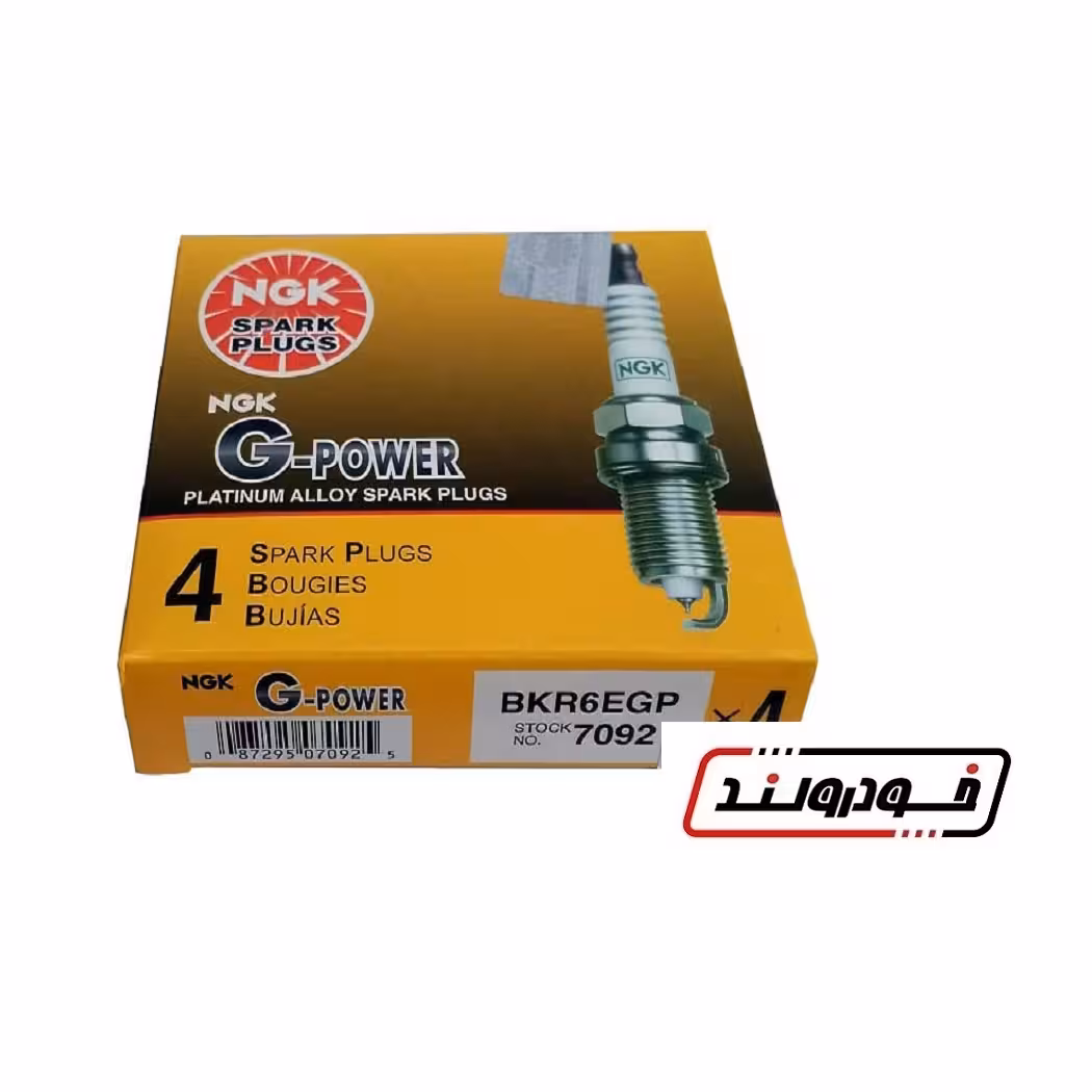 شمع سوزنی جی پاور پلاتینیوم پایه کوتاه NGK BKR6EGP 7092