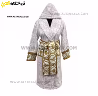 حوله پالتویی پودایران طرح نیو ورساچه سفید سایز 145