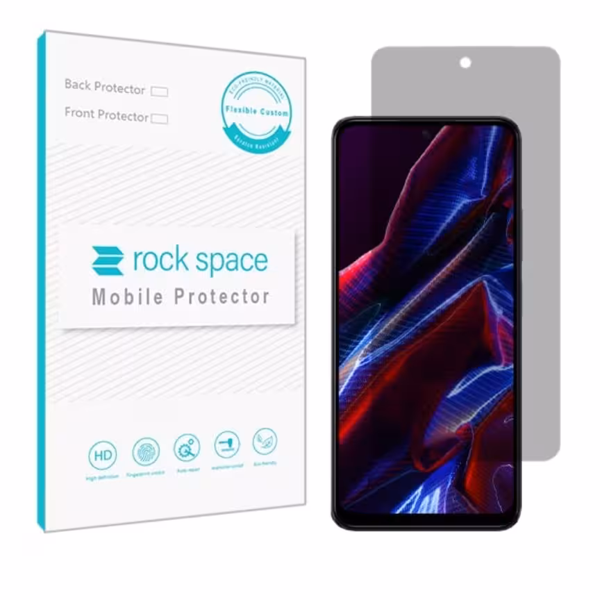 گلس پرایوسی (حریم شخصی)نانو و ضد ضربه گوشی شیائومی POCO X5 برند راک اسپیس

