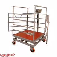 باسکول 300 کیلویی دامکش تیرکس 90*90 چرخ دار