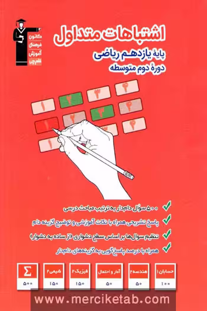 اشتباهات متداول یازدهم ریاضی قلم چی