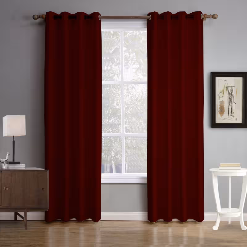 پرده مخمل هازان زرشکی