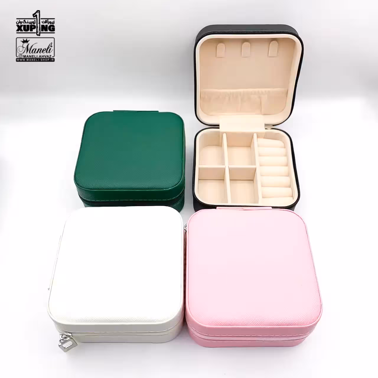 کیف جواهرات مسافرتی – مشکی ، سفید ، صورتی ، سبز