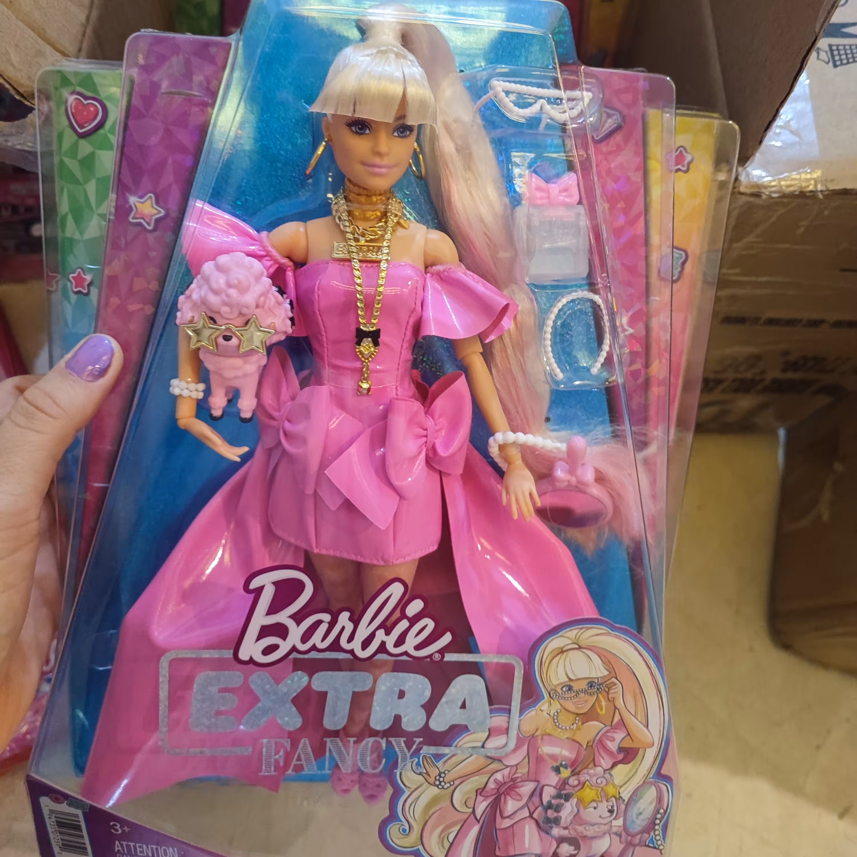 باربی اکسترا لباس چرم صورتی مارک متل با ارسال رایگان و فوری