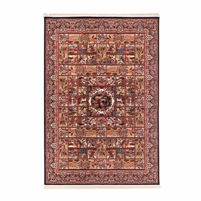 گبه ماشینی دنیای فرش کد 544S زمینه سرمه ای