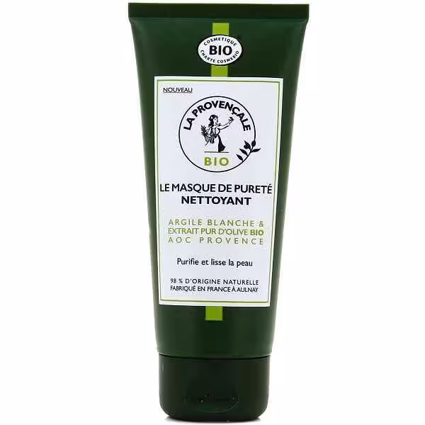 ماسک صورت زیتون ارگانیک و خاک رس سفید برند لاپرو ونسال LA PROVENCALE فرانسوی اصل حجم 100 میل | کوچک کردن منافذ و روشن شدن پوست