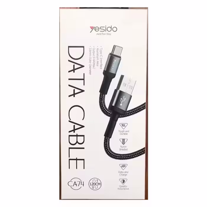 کابل تبدیل USB به USB-C یسیدو مدل ca74 طول 1.2 متر کد M10099