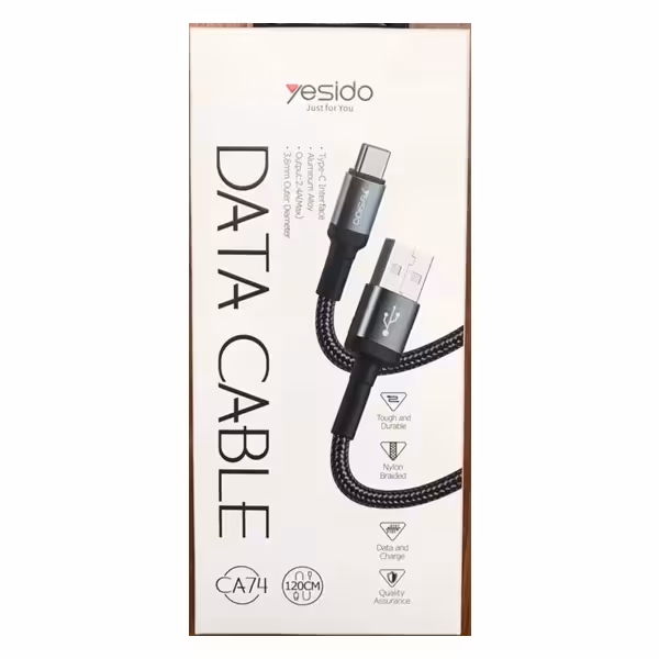 کابل تبدیل USB به USB-C یسیدو مدل ca74 طول 1.2 متر کد M10099