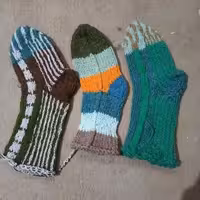 جوراب کاموایی طرح دار