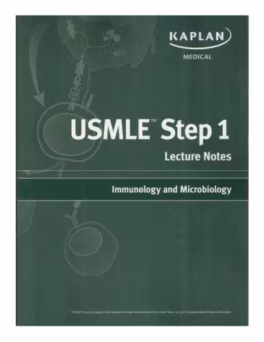 خرید و دانلود نسخه کامل کتاب Kaplan Lecture Notes-Microbiology and Immunology 2010 USMLE STEP 1