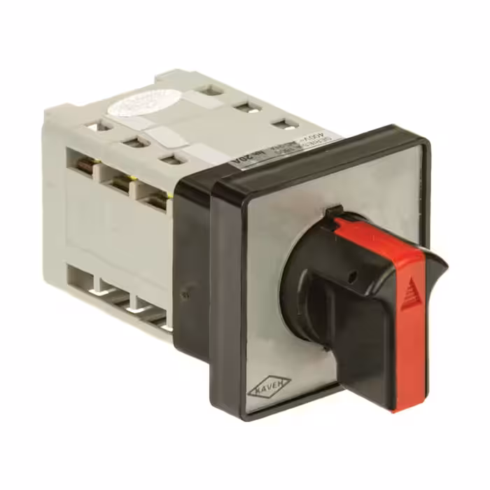 کلید سلکتوری 40 آمپر سه فاز هفت حالته بدون صفر الکترو کاوه کد CM37