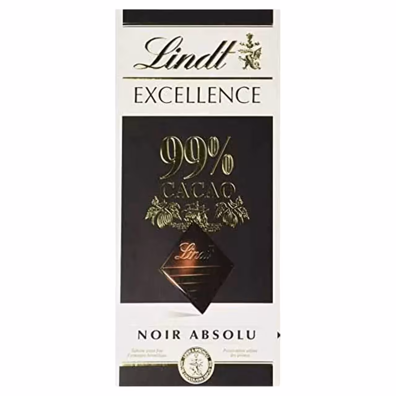 شکلات تخته ای تلخ لینت 99 درصد مدل Noir Absolu – مقدار 50 گرم