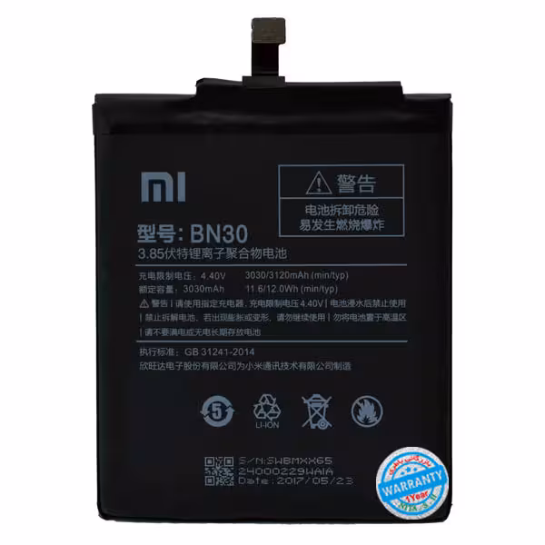 باتری اصلی گوشی شیائومی Redmi 4A مدل BN30