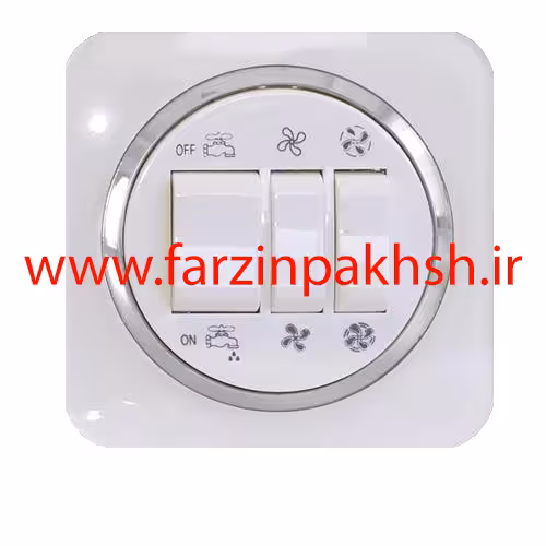 کلید کولر توکار دلند مدل آدا پلکسی قاب سفید