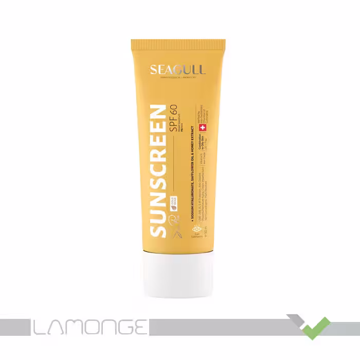 کرم ضد آفتاب SPF60 رنگ بژ طلایی سی گل مناسب پوست معمولی تا چرب حجم 50 میلی لیتر
