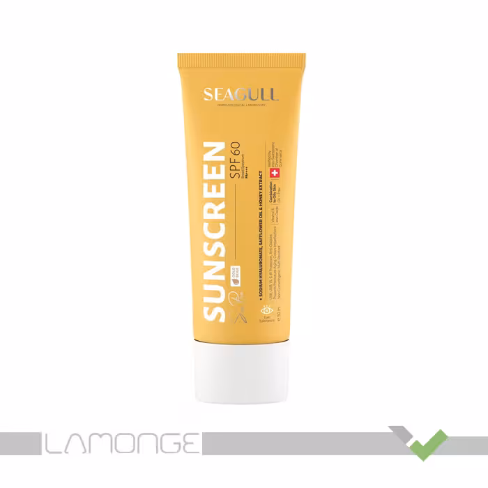 کرم ضد آفتاب SPF60 رنگ بژ طلایی سی گل مناسب پوست معمولی تا چرب حجم 50 میلی لیتر