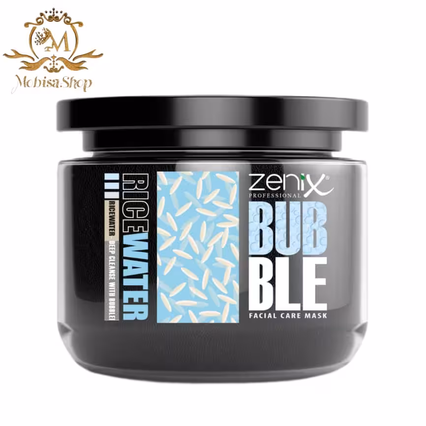 ماسک صورت خاک رس زنیکس zenix حباب‌دار آب برنج 300 میل