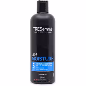 شامپو رطوبت رسان ترزمه TERSemme اصل انگلیس مدل Luxurious Moisture برای موهای خشک و آسیب دیده حجم 500 میلی