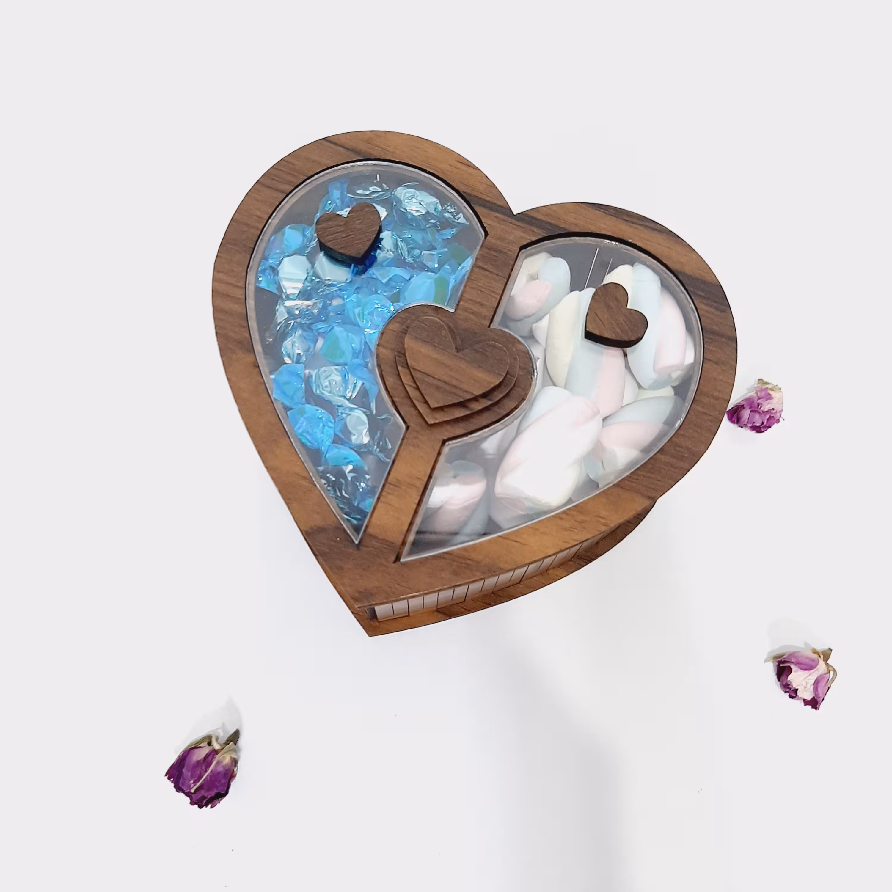 تی بگ قلبی دوخانه جنس ام دی اف پرفروش اندازه 16در14سانتیمتر