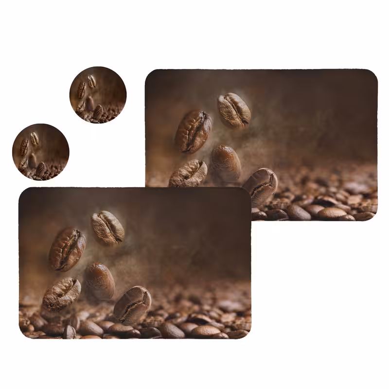 زیربشقابی طرح قهوه کد 5004 مجموعه 2عددی همراه زیرلیوانی | کالا مکس