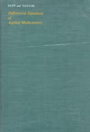 خرید و دانلود نسخه کامل کتاب Differential Equations of Applied Mathematics