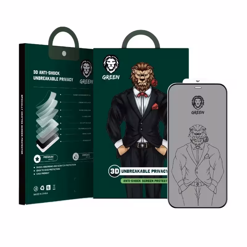 محافظ صفحه نمایش حریم شخصی گرین مدل unbreakable مناسب برای گوشی موبایل اپل iphone 12 pro max