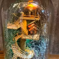 حباب کادویی کلبه سه طبقه زمستان