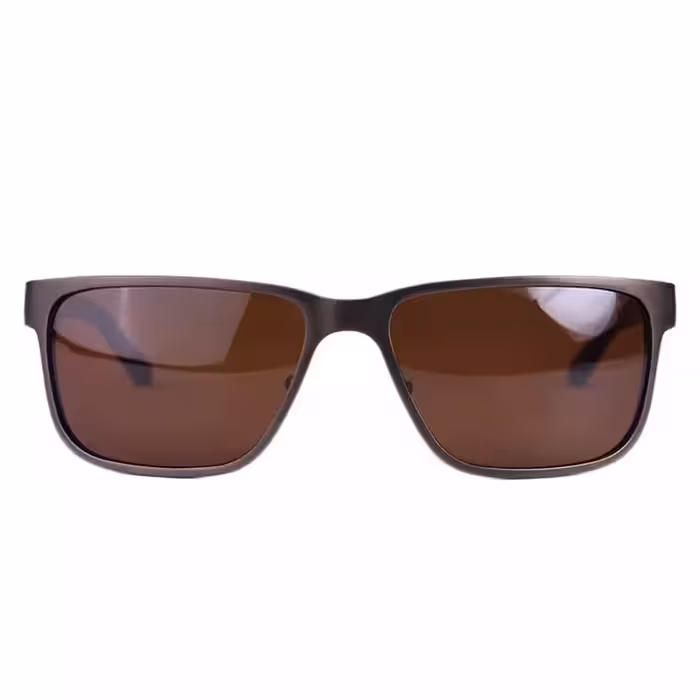 عینک آفتابی مردانه پلیس آلومینیوم فریم مستطیل قهوه ای 8553/3