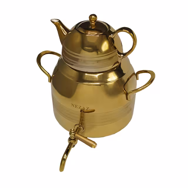 ست کتری و قوری طلایی نزاز مدل 3044