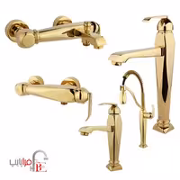 ست شیرآلات راسان مدل آلیس طلایی ا Rassan Alis Golden collection Taps