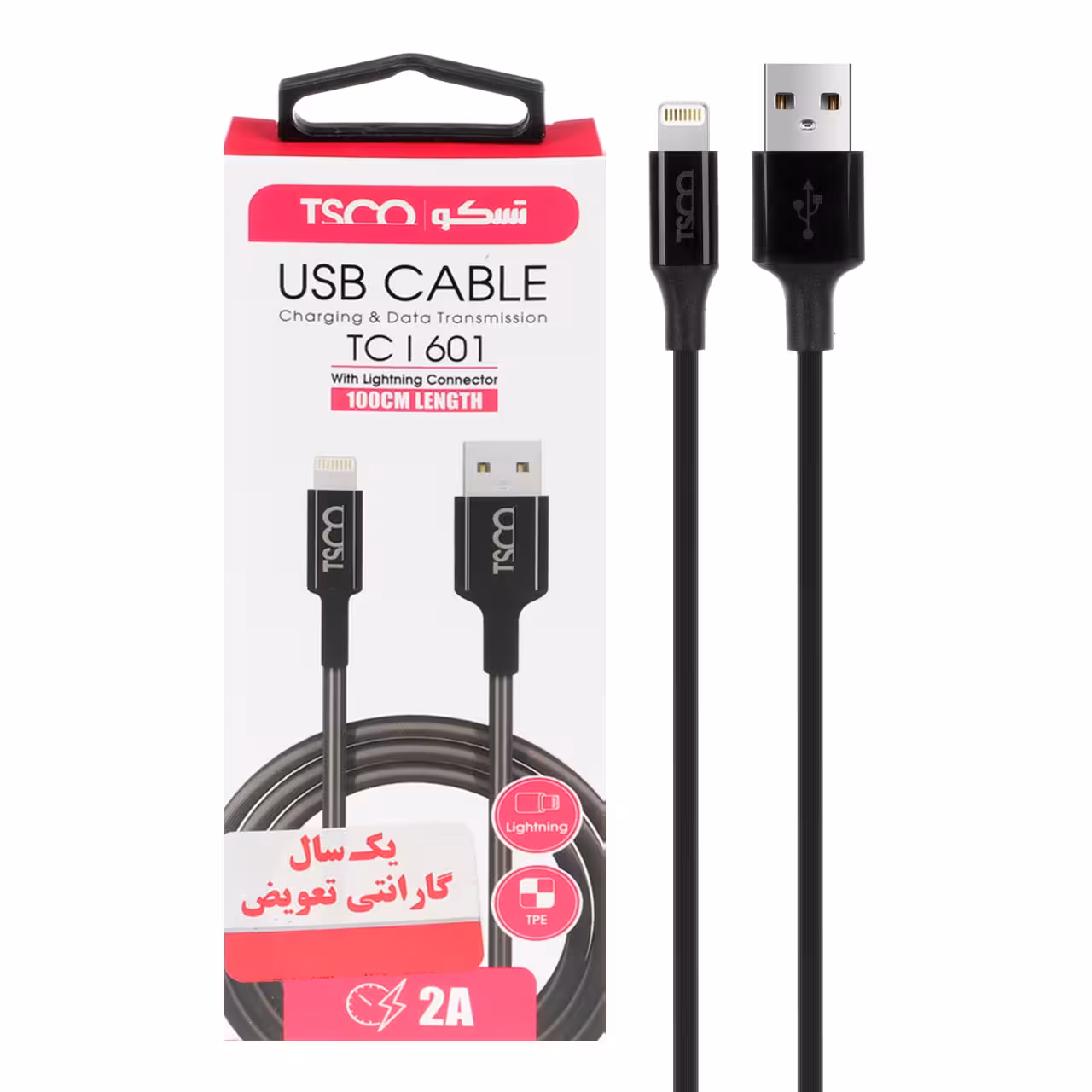 کابل شارژ آیفون TSCO مدل TCI 601 - مشکی