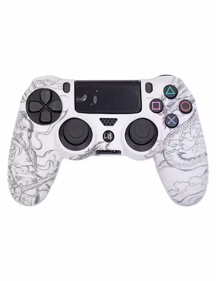 روکش محافظ ضد لغزش دسته PS4 طرح بلک میث ووکانگ سفید