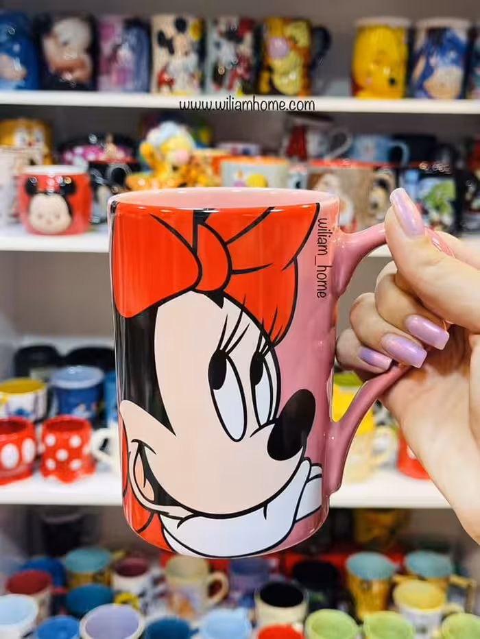 ماگ دیزنی مینی موس صورتی ،پاپیون قرمز