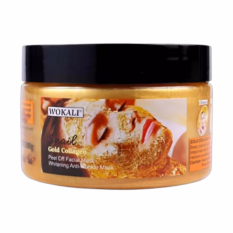 ماسک صورت پیل آف طلا و خاویار وکالی WOKALI حجم 300ml