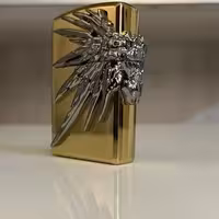 فندک گازی فلزی طرح برجسته سنگ چخماقی خفاشی