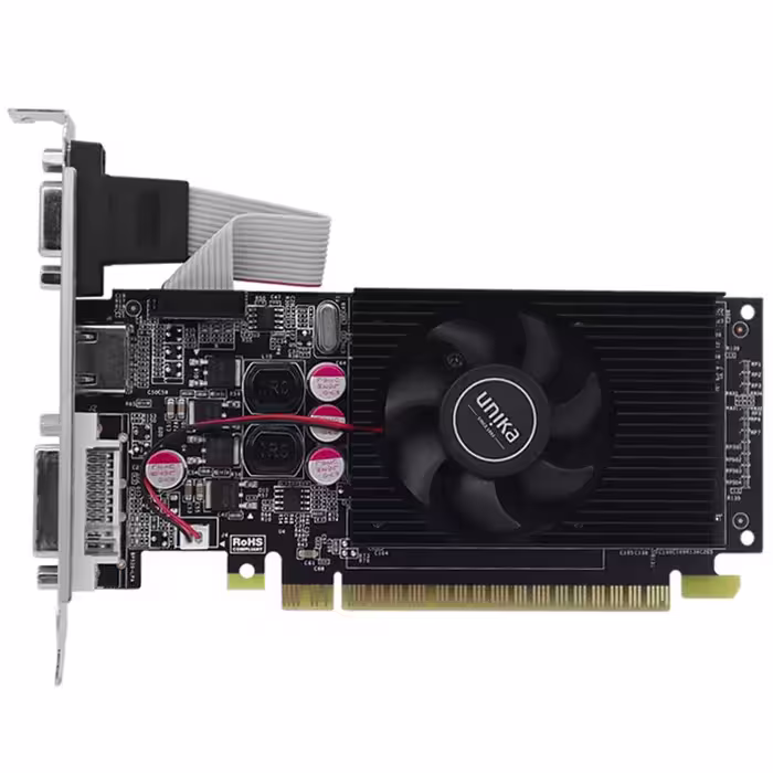 کارت گرافیک Unika GeForce GT610 با 2 گیگابایت حافظه DDR3 و رابط 64Bit