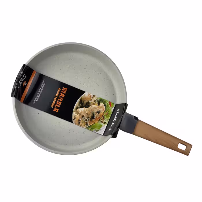 تابه طرح دسته چوبی ماربل وارداتی سایز 24