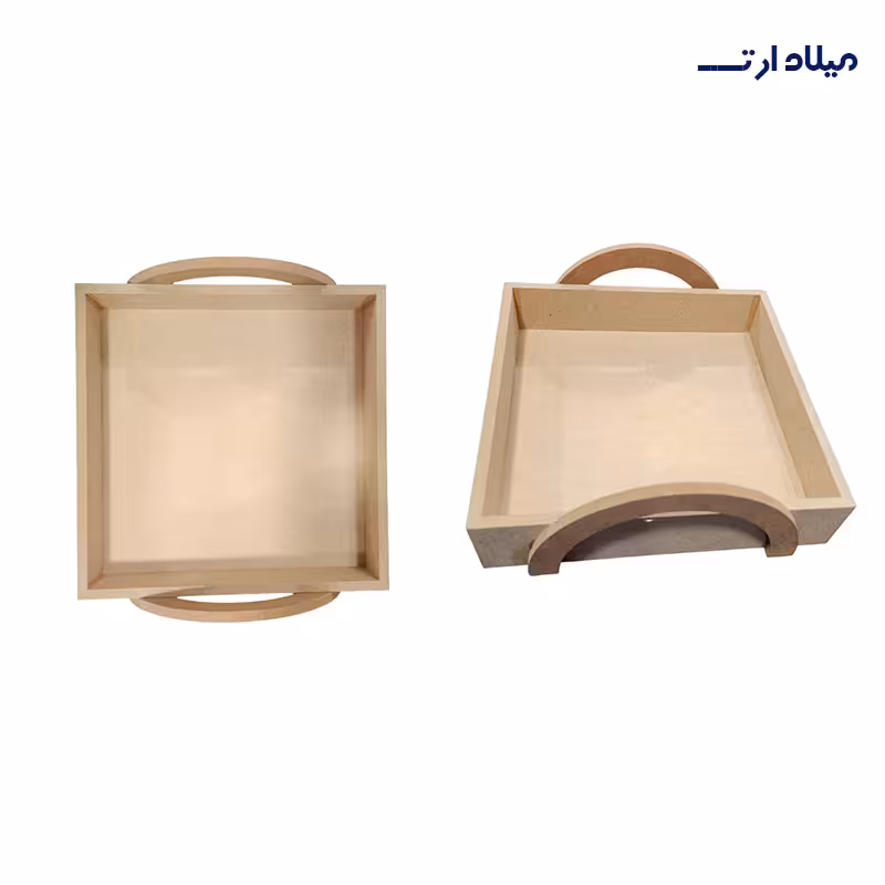 بیس MDF سینی دسته زنبیلی25*25ارتفاع6سانت