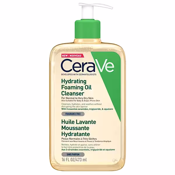 فوم شستشو روغنی پوست خشک تا خیلی خشک سراوی ( CERAVE – Hydrating Foaming Oil Cleanser 473ml )