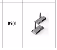 براکت 106 میلیمتر جلو جهت ریل اینر با فرانت آلومینیوم ریل اسلیم و اسلیم شیشه فانتونی کد B901